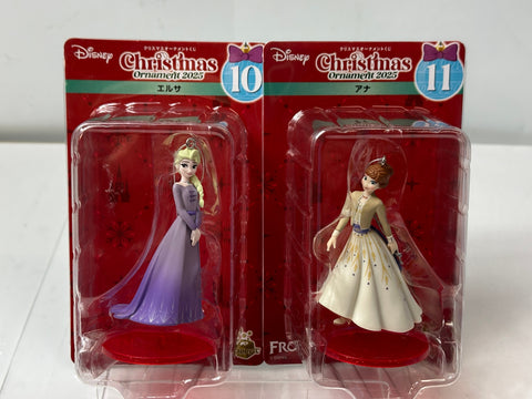 Disney Christmas Ornaments Kuji Elsa & Anna Figure Set of 2