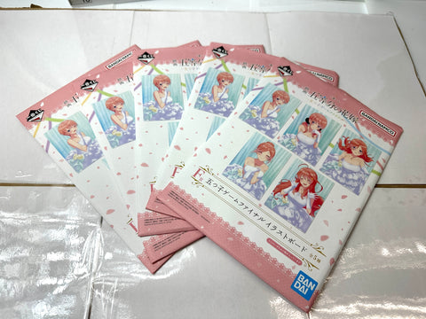 BANDAI Ichiban Kuji Quintessential Quintuplets F Prize Art Board Set of 5