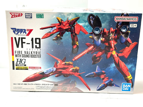 BANDAI HG 1/100 VF-19 Kai Fire Valkyrie w/ Sound Booster Macross 7 Model Kit