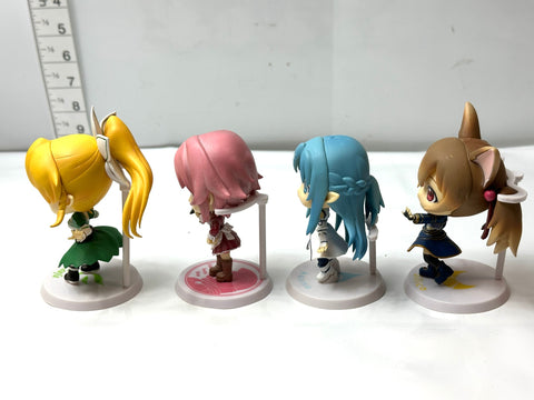 Sword Art Online SAO Chibi Kyun Chara Figure Set Silica Leafa Asuna Lot Japan
