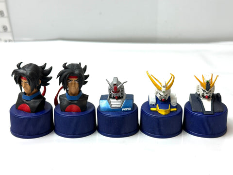 Pepsi Gundam Bottle Cap Figure Collection 37pcs Set Junk As-Is Lot Japan