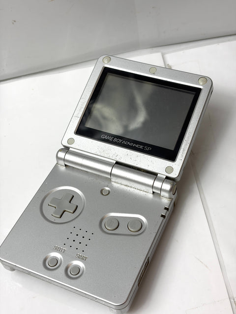 Nintendo Game Boy Advance SP Platinum Silver AGS-001 Console Junk For Parts