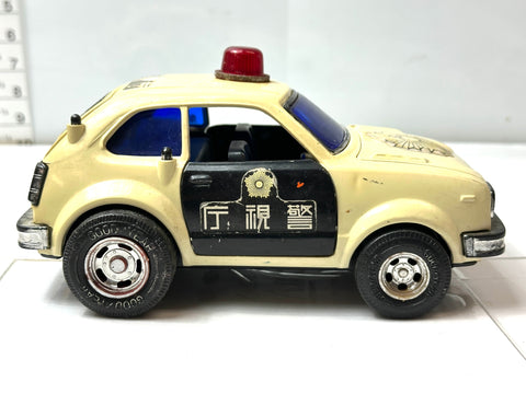 Yonezawa Toys Honda Civic Police Car Mini Car 20cm Opening Doors & Rear Hatch