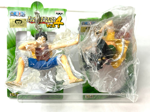ONE PIECE Super Effect Figure Key Holder Vol.4 Zoro/Luffy 2pcs Set