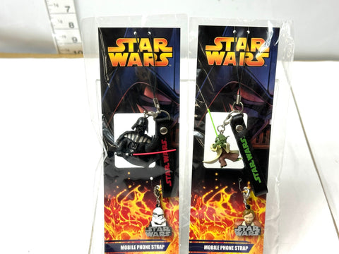 Star Wars Episode III Cell Phone Strap Set of 2 Darth Vader/Yoda Assorted