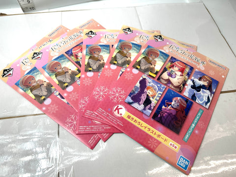 Ichiban Kuji Quintessential Quintuplets K Prize Illustration Board Complete Set of 5