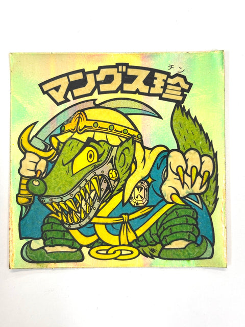 Lotte Bikkuriman Akuma VS Tenshi Sticker Mangusu Chin JAPAN