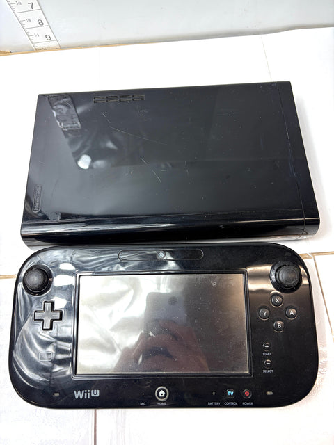 Nintendo Wii U Console System 32GB Black Premium Set WUP-101 GamePad Only Works NTSC-JNTSC-J