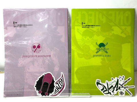 BANDAI Ichiban Kuji ONE PIECE J Prize Clear File & Sticker Complete Set of 10