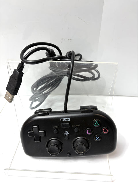 HORI Mini Wired Controller for PS4 Black PS4-099 Compact Size USB used