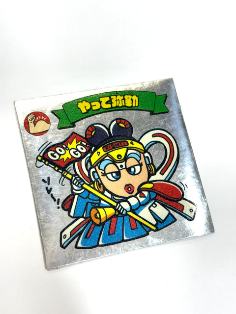 Lotte Bikkuriman Akuma VS Tenshi Sticker Yatte Miroku Green Ver JAPAN