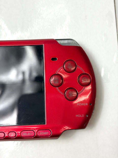 PSP 3000 Radiant Red Console System Japan Import No Battery Tested