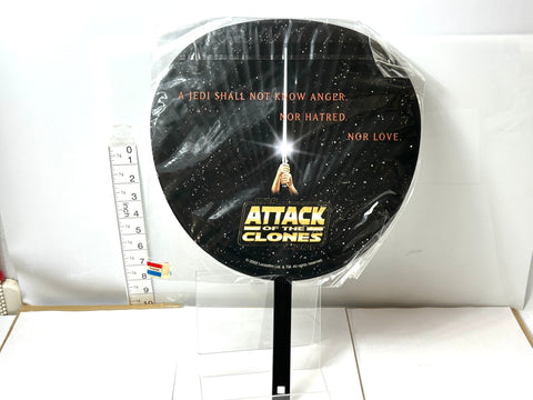 STAR WARS Episode II Attack of the Clones Uchiwa Hand Fan Rare