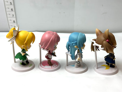 Sword Art Online SAO Chibi Kyun Chara Figure Set Silica Leafa Asuna Lot Japan
