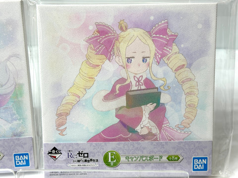 BANDAI Ichiban Kuji Re:Zero E Prize Canvas Board A Set of 3