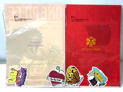 BANDAI Ichiban Kuji ONE PIECE J Prize Clear File & Sticker Complete Set of 10