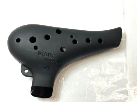 Night by Noble Plastic Ocarina AC Black Rubber Finish Japan