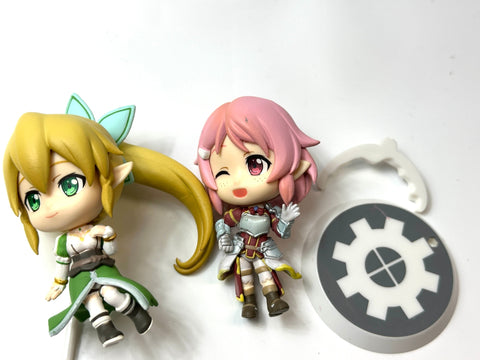 Sword Art Online SAO Chibi Kyun Chara Figure Set Silica Leafa Asuna Lot Japan