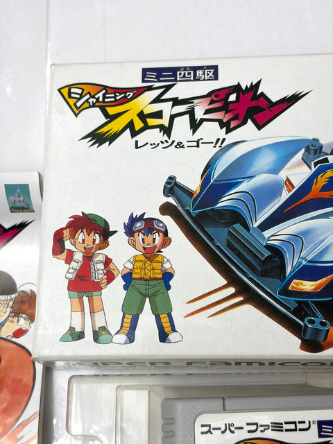 Bakusou Kyoudai Let's & Go!! Shining Scorpion Super Famicom SNES Boxed Mini 4WD