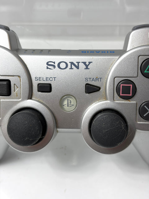 Sony PS3 Controller SIXAXIS Satin Silver CECH-ZC1J Wireless Official OEM Non-Rumble