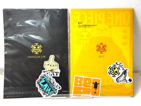 BANDAI Ichiban Kuji ONE PIECE J Prize Clear File & Sticker Complete Set of 10