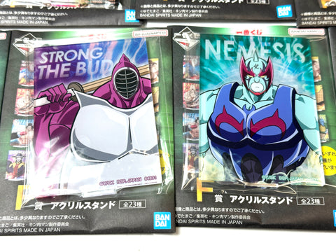 Ichiban Kuji Kinnikuman Prize F Acrylic Stand 22 Piece Set Bandai Japan Rare