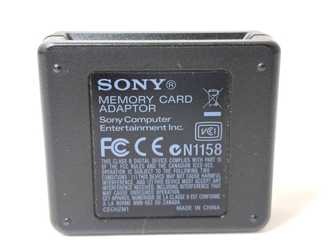 Sony PlayStation Memory Card Adapter for PS2 PSX PS1 Japan Version Untested As-Is