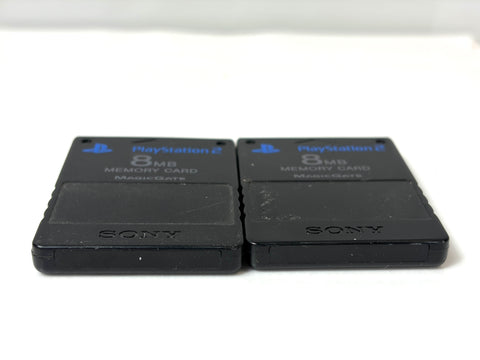 Sony PlayStation 2 PS2 Memory Card 8MB MagicGate x2 Set Japan Version Untested