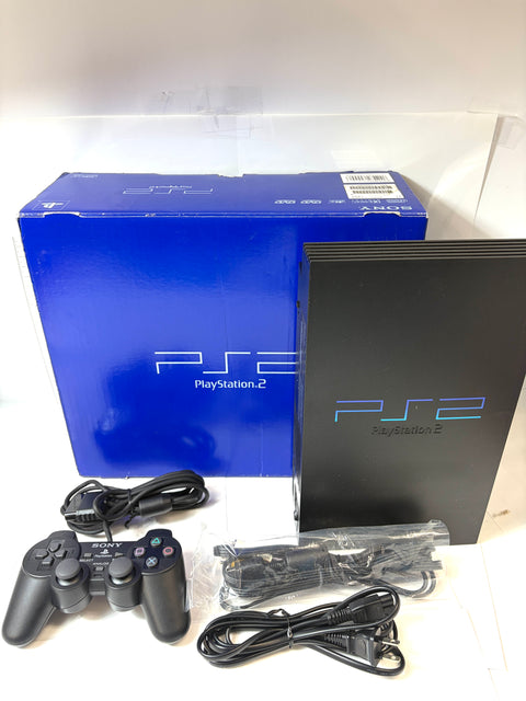 Sony PlayStation 2 PS2 Console Set Boxed Japan Version SCPH-10000 1st model tested As-Is