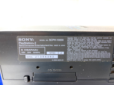 Sony PlayStation 2 PS2 Console Set Boxed Japan Version SCPH-10000 1st model tested As-Is