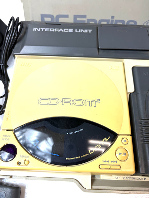 PC Engine Core Grafx + CD-ROM² + Interface Unit Set NEC Japan Untested