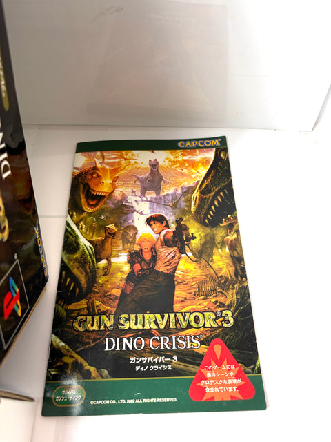 Gun Survivor 3 Dino Crisis with GUNCON2 Light Gun PS2 CAPCOM Boxed Japan Version