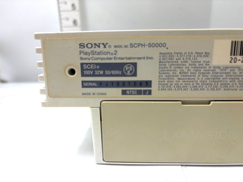 Sony PlayStation 2 PS2 Console Ceramic White SCPH-50000 with Cables Japan Version tested