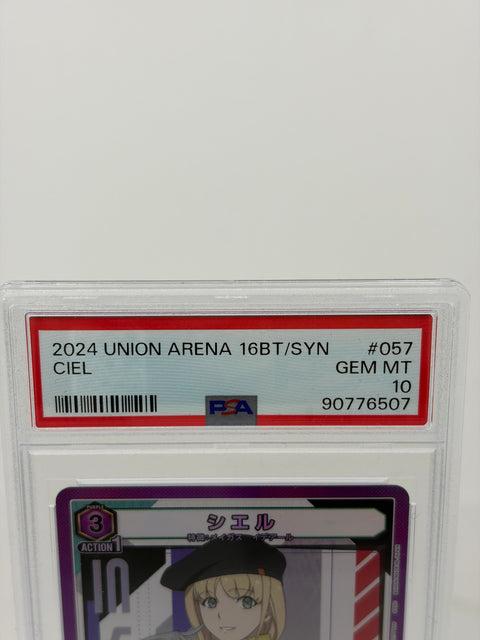 PSA 10 Union Arena Ciel UA 16BT/SYN-1-057 Synduality Noir GEM MT