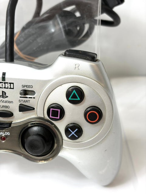HORI Horipad Analog Controller for Sony PS2 PS1 Silver Turbo Function JapanHORI Horipad Analog Controller for Sony PS2 PS1 Silver Turbo Function Japan