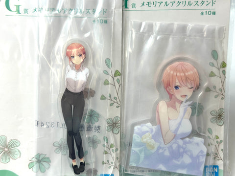 Ichiban Kuji Quintuplets G Prize Memorial Acrylic Stands Set of 10