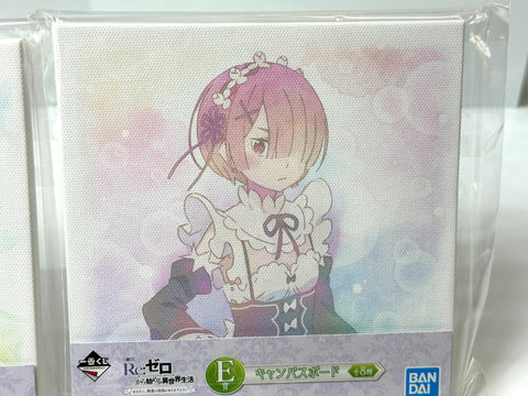 BANDAI Ichiban Kuji Re:Zero E Prize Canvas Board B Set of 3