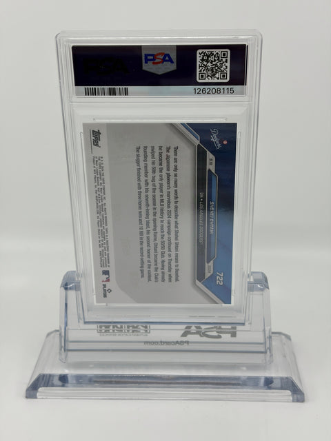 PSA 10 Shohei Ohtani  50/50 2024 Topps Now #722 Dodgers GEM MT