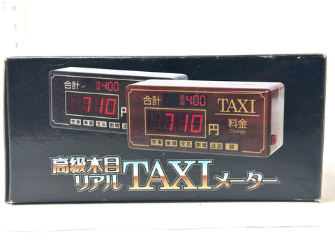 Wood-Grain Taxi Meter Display Prop Interior Decor