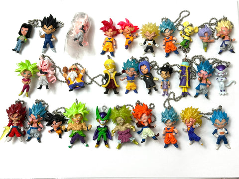 Dragon Ball Keychain Figures As-Is Mixed Lot of 219 Mascot Keychains