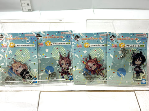 BANDAI Ichiban Kuji Uma Musume Goods Lot Acrylic Stands Rubber Charms