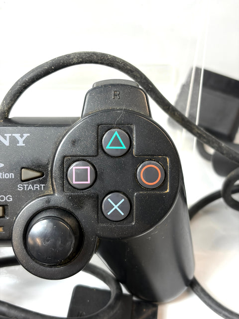 Lot of 2 Sony PS2 DualShock 2 Controllers Black SCPH-10010 Official Japan Set