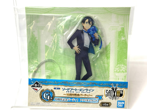BANDAI Ichiban Kuji SAO G Prize 10th Anniv Acrylic Stand Complete Set of 6
