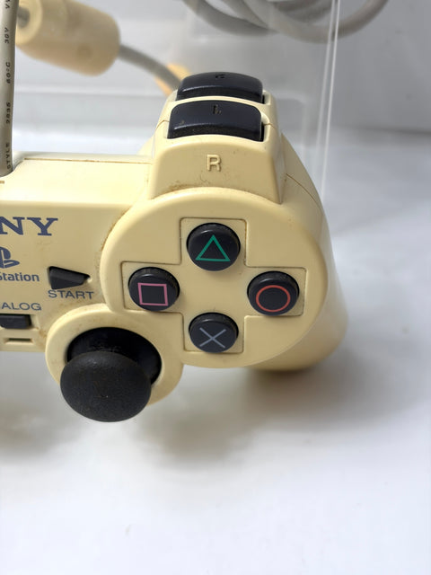 Sony PlayStation 2 PS2 DualShock 2 Controller Ceramic White SCPH-10010 Official Sunburned