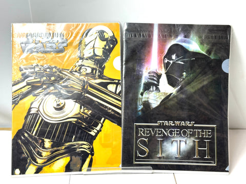 Star Wars Clear File Folder Set A/B Official Fan Club Exclusive
