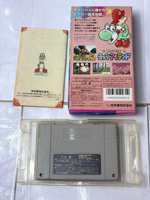 Super Mario World 2 Yoshi's Island Super Famicom SNES Nintendo Japan Boxed CIB