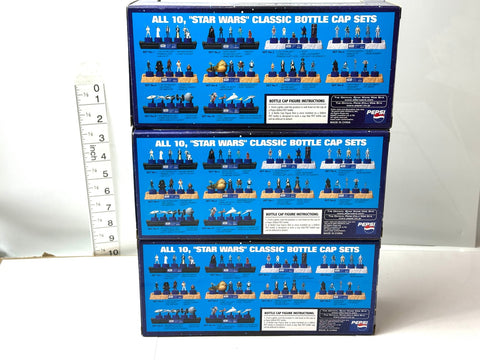 Pepsi Star Wars Bottle Cap Figurines Lot of 3 Collection 1998