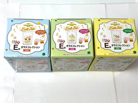 Bandai Ichiban Kuji Usamaru Fruits Fair Prize E Glass Collection Set of 3