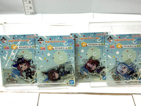 BANDAI Ichiban Kuji Uma Musume Goods Lot Acrylic Stands Rubber Charms