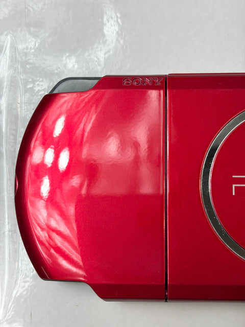 PSP 3000 Radiant Red Console System Japan Import No Battery Tested